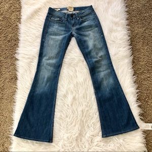 William Rast belle flare blue jeans, size 23